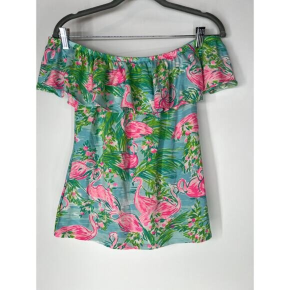 Lilly Pulitzer la fortuna off the shoulder top XS - Picture 3 of 4